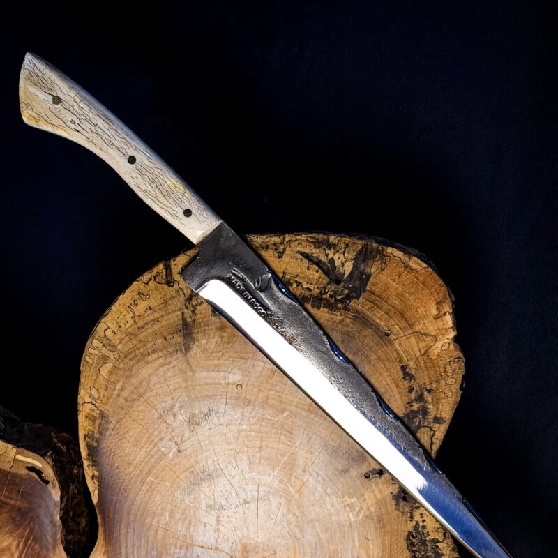 Língua de Chimango Made in Fogo 11" cabo em Osso Fossilizado